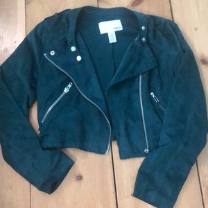 Green suede jacket
